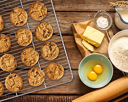Mrs. Anderson's Baking Professional Cooling Rack, Heavy Duty Steel, 16.5 x 12.75 x 1-Inches - size: 16.5-Inches x 13-Inches