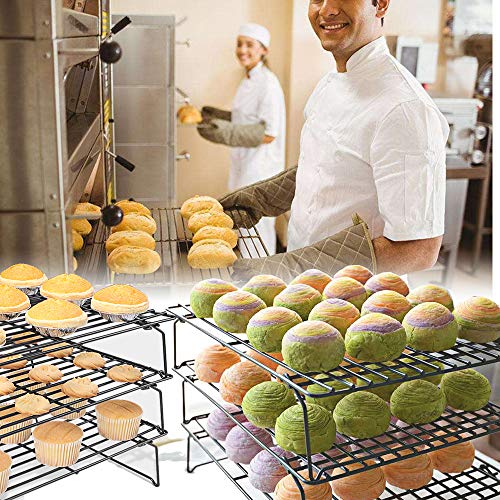 3 Tier Cooling Rack, Stackable Baking Rack Shelf, Kitchen Cookie Rack Baking Supplies for Bread Cake Biscuits and More