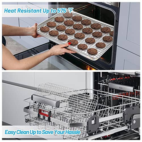 TeamFar Cooling Rack, 18.8”x12.6” Stainless Steel Baking Grid Wire Rack - size: 18.8 x 12.6- Inch