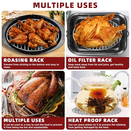 12.4" Roasting Rack,Stainless Steel Cooling Rack, Oven & Dishwasher Safe