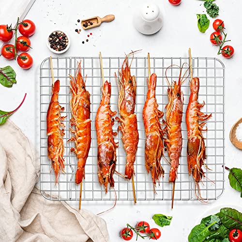 TeamFar Cooling Rack, 11.75”x9” Stainless Steel Baking Grid Wire Rack - size: 11.75 x 9-Inch