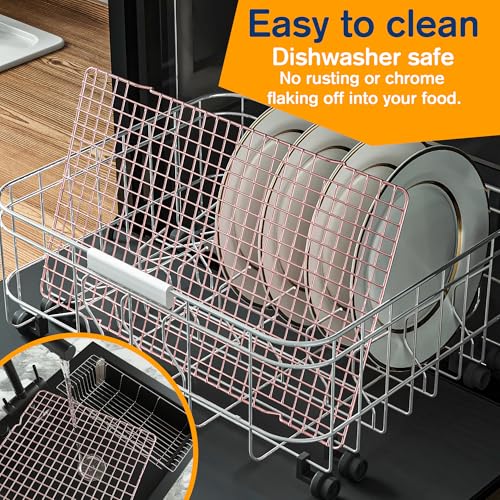 2 PCS Cooling Racks for Cooking and Baking, 10" x 16", Rose Gold - color: Rose Gold, size: 10‘’x16‘’-2PC