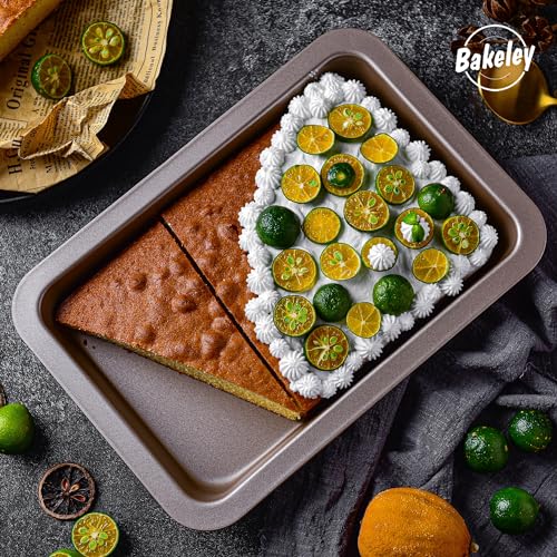 10 Inch Rectangular Baking Pan 2 Pack Carbon Steel Tray for Oven Roasting - size: 10" Shallow Rectangle 2Pcs