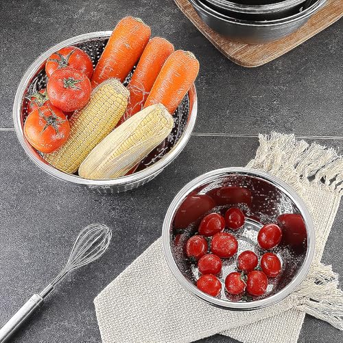 meleg otthon Stainless Steel Mixing Bowl, 5.8QT Salad Bowl, Metal Bowls, Stainless Steel Basin, Heavy Duty Deeper Edge Mirror Finish Dishwasher Safe Bowl (L)… - color: 11.3" diameter x 4.5"high