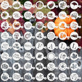 56 Pcs Thanksgiving Cookie Stencils for Royal Icing Cookie Decorating Kit - Small Fall Coffee Latte Art & Cupcake Cocktail Drink Food Baking Stencils - style: Thanksgiving