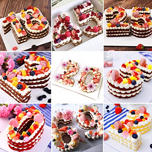 Ducodocu Large Silicone Number Cake Mould 3D Novelty Cake Pan DIY Baking Mold for Birthday Anniversary Number of 7 - size: 7