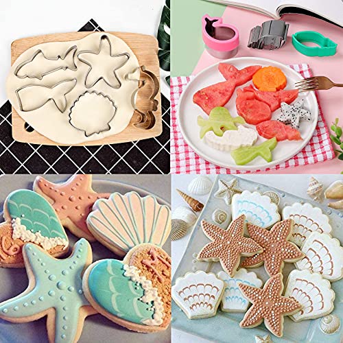 Ocean Animals Cookie Cutter Set, Under the Sea Cookie Cutter Set - color: Marine