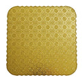 O'Creme Square Cake Board Scalloped Gold 16 Inch 3/32" Thick - size: 16" x 16"