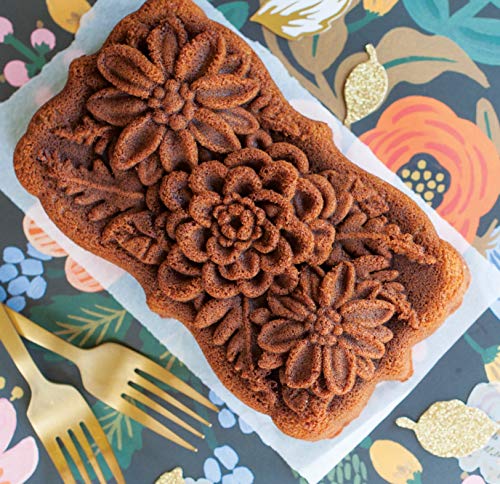 Nordic Ware Wildflower Loaf Pan, 6-Cup, Toffee - style: Loaf Pan, 6-Cup, Toffee