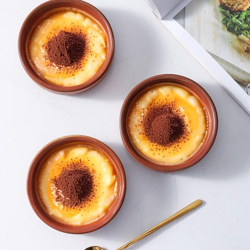 SNAIL GARDEN Handmade Dipping Bowls Set of 4,4oz Small Ceramic Soy Sauce Dish Dipping Bowls, Stoneware Cups for Dips,Sushi,Wasabi, Appetizers, Vintage Ramekins for Creme Brulee - Microwave & Oven Safe