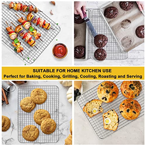 P&P CHEF 11.75 Inch Stainless Steel Cooling Baking Rack Set of 2 - size: 11.75 Inch