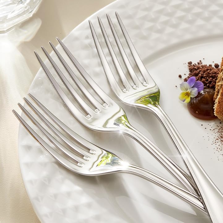 32-Piece 8-Inch Teardrop Dinner Forks Set, 18/10 Stainless Steel Table Fork - size: 32-Piece