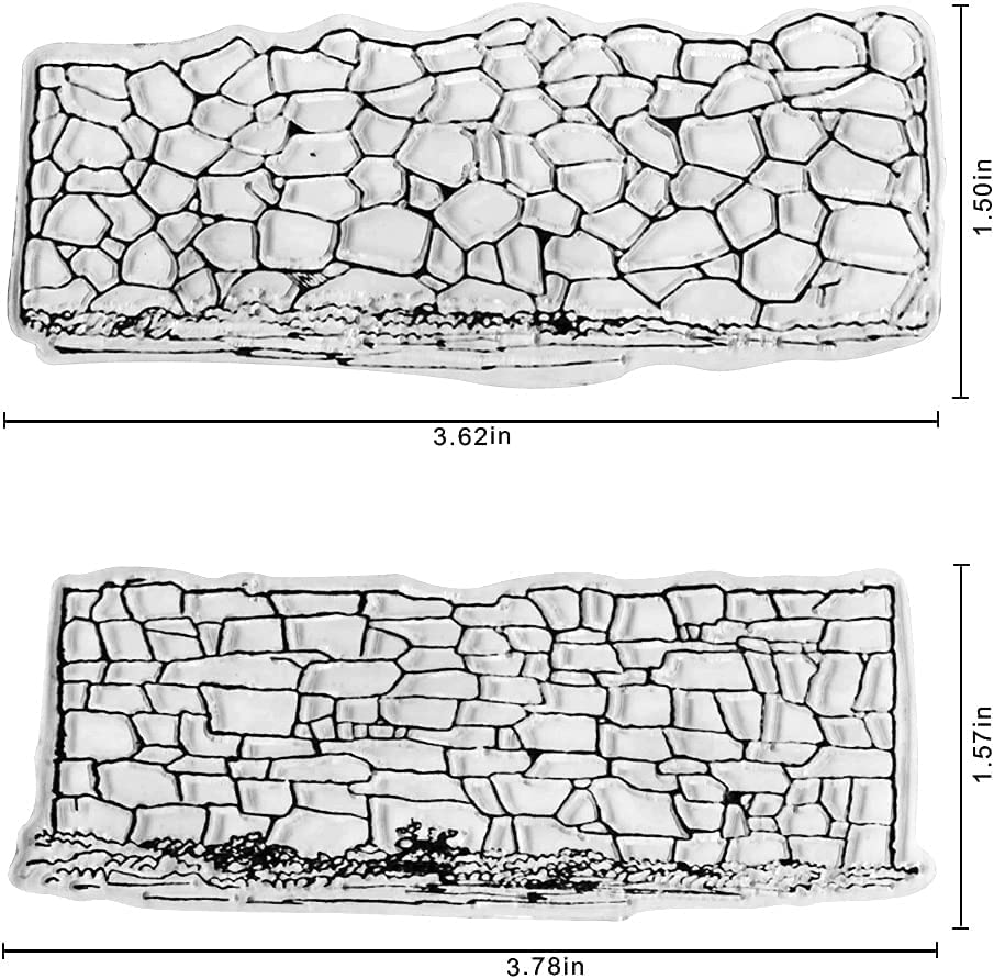 4 Different Brick Background Clear Stamp for Card Making Decoration and Scrapbooking 11x16cm