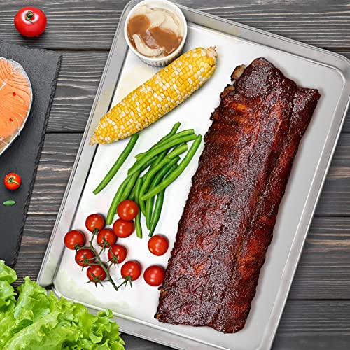 E-far Cookie Sheet with Rack Set, 18”x13” Baking Pan for Oven Roasting - size: 17.7"x13"