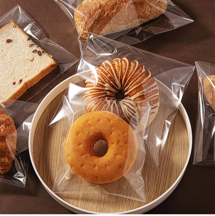 5x5" Self-Sealing Cellophane Bags 300pcs Self Adhesive Cello Bags 2mil Clear Resealable OPP Plastic Bags for Soap Cards Snacks Bakery Cookie Candy Food Treat Favor Lye Bread - size: 5x5"