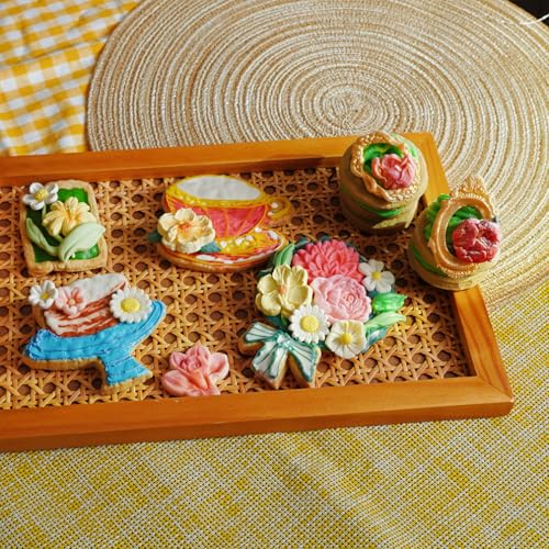 Flower Silicone Mold for Air Dry Clay Plaster Fondant Cake Deco 11-Cavity - color: Flower (Lily Peony Calla) 11-cavity #5591