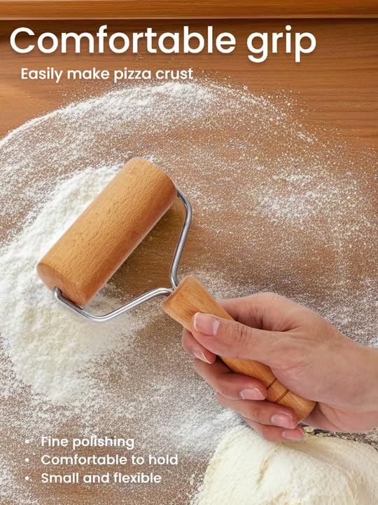 Pizza Rolling Pin, Small Rolling Pin, Non-Stick Wooden Dough Roller for Pastry Tortilla Pizza Cookie Dumpling(Type 1) - size: Type 1