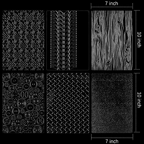 Ocmoiy Tire Molds for Chocolate & Fondant Cake Decoration, 6 Pack - style: Tire tread/wood grain/rubbing plate/gears