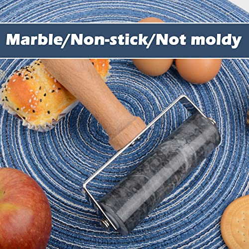Tianman Small Marble Dough Roller Non-Stick T-Type,For Cake Baking Tortilla Fudge Pizza Cookies & Other Kitchen Baking Cooking(5.3"Black) - color: Type 1 Black, size: Type 1