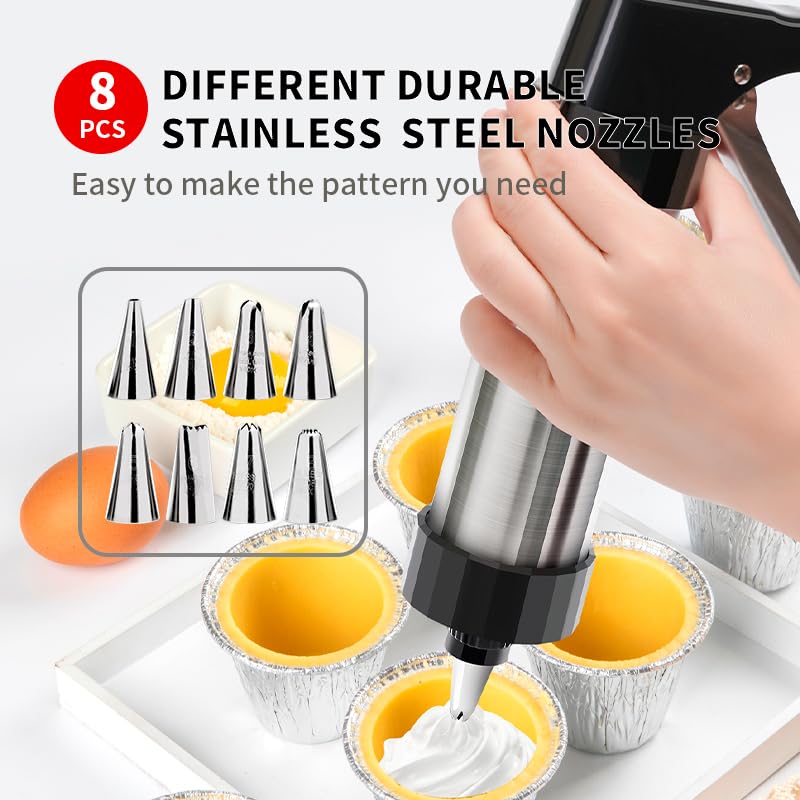 Cookie Press Gun Kit, Spritz Cookie Press, Stainless Steel