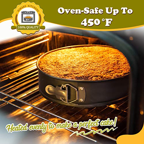 HIWARE 10 Inch Non-stick Springform Pan with Removable Bottom/Leakproof Cheesecake Pan - size: 10-Inch