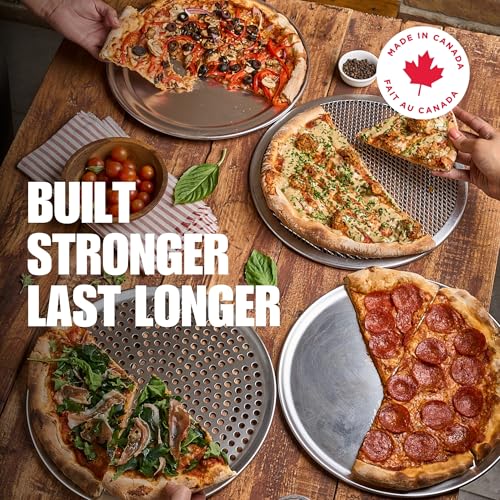 Norjac 14 Inch Pizza Pan, 2 Pack, Round Aluminum Pans, Baking Tray for Oven, Rust-Free, Durable & Long Lasting - size: 14in-2pk