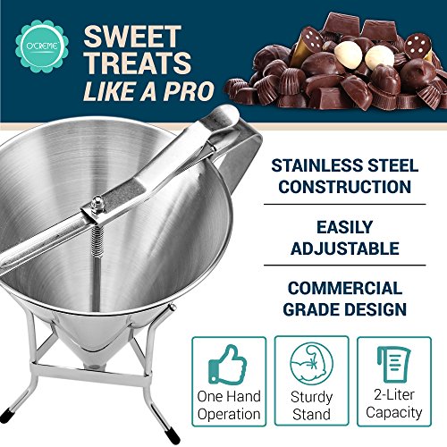 Stainless Steel Confectionery Funnel with Precision Nozzle Tips