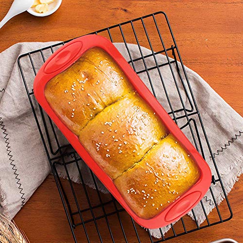 2 Pack Silicone Bread and Loaf Pans - size: Large, style: Set of 2