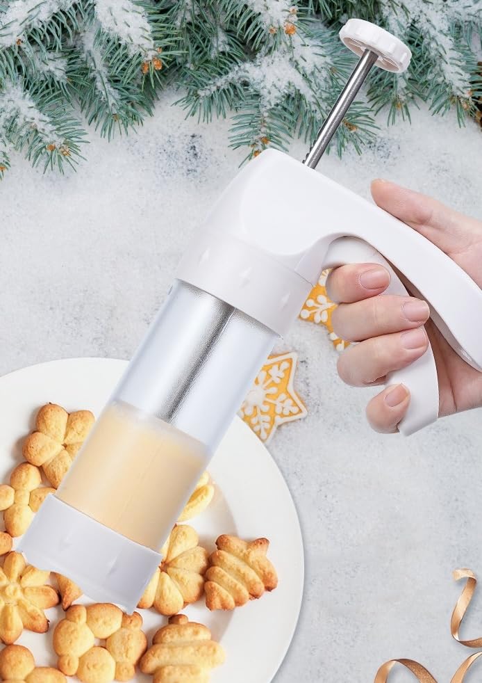 Cookie Press Gun Kit for Decorating, Professional Baking Tool Machine