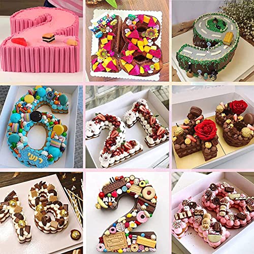 Ducodocu Large Silicone Number Cake Mould 3D Novelty Cake Pan DIY Baking Mold for Birthday Anniversary Number of 2 - size: 2
