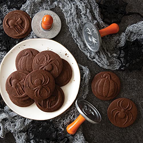 Nordic Ware 1260 Spooky Cast Cookie Stamps, 3-inch rounds, Silver - style: Spooky