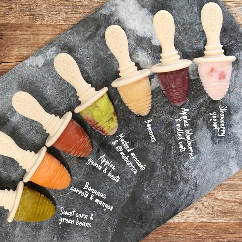 PrimaStella Silicone Petite Pops - Baby Popsicle Mold - BPA Free - Dishwasher Safe - 4 months+ Teether Pops - color: Green