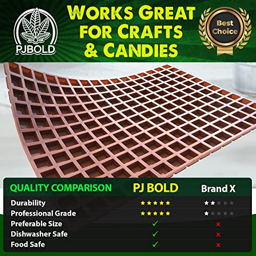 3.8mL Square Silicone Candy Mold - Half Sheet - size: 3.8mL