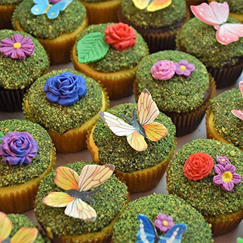 4Pcs/Set Mini Flower & Leaf Fondant Molds, Rose Daisy Sunflower Silicone Gumpaste Molds for Cake Cupcake Topper Decoration Small Leaves Chocolate Candy Polymer Clay Resin Crafting Projects Tools