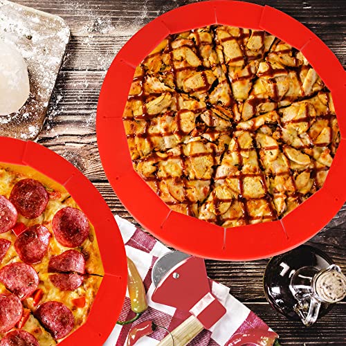 Adjustable Silicone Pie Crust Shield for 8-11.5 Inch Pies - color: Red
