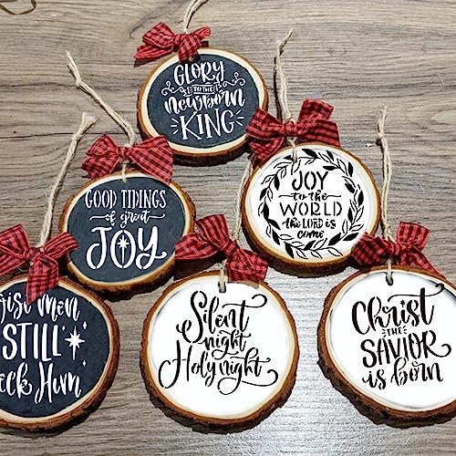 16pcs Nativity Stencil 4 Inch Small Christmas Stencils for Crafts Reusable - style: 16Christmas 4inround