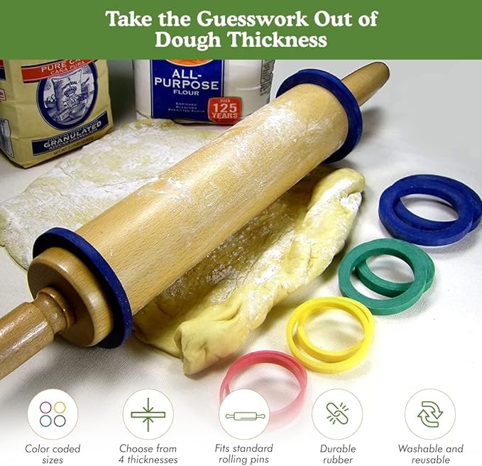 Regency Wraps Evendough Bands, Rolling Pin Rings, Set Of 4 Sizes, Pack Of 1 - size: Pack of 1