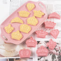 Crown Cookie Cutters,8pcs Princess Crowns Cookies Press (Crown) - color: Crown