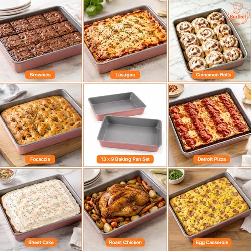 9x13 Cake Baking Pan, Heavy Duty 2.5" Deep Lasagna Pan Nonstick