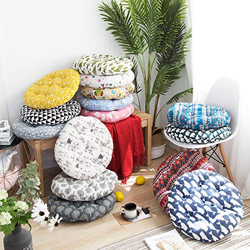 vctops Bohemian Soft Round Chair Pad Garden Patio Home Kitchen Office Seat Cushion Calligraphy Diameter 16" - color: Calligraphy, style: Diameter 16 Inch