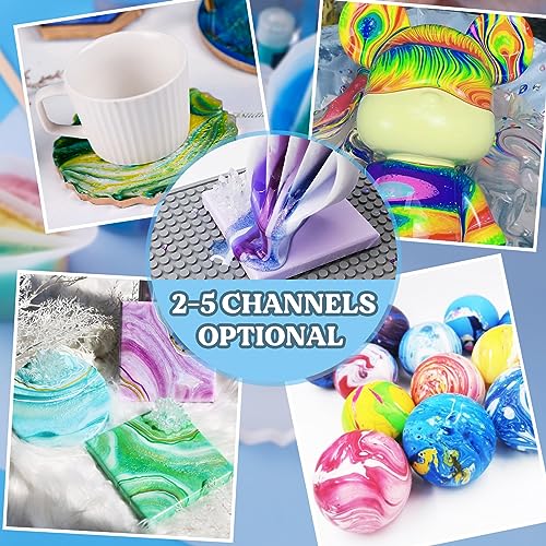 LET'S RESIN 17oz Silicone Split Cup with Handle, 5 Channels - size: 1 Cup (17 oz)