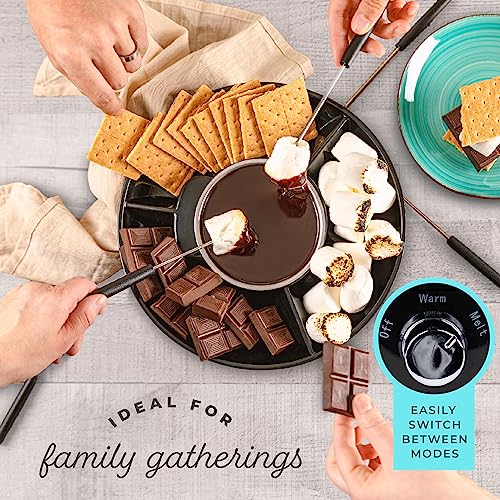 Kusini Electric Fondue Pot Set – Chocolate Fondue Kit - Temperature Control