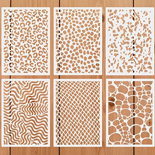 Animal Print Stencils, 12Pcs Leopard Painting Templates