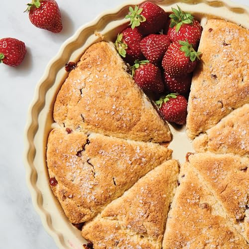 King Arthur Baking Company Ceramic Scone Pan, Ceramic, Distributes Heat Evenly, Makes 8 Uniform Scones - style: Scone, 11 x 11-Inch
