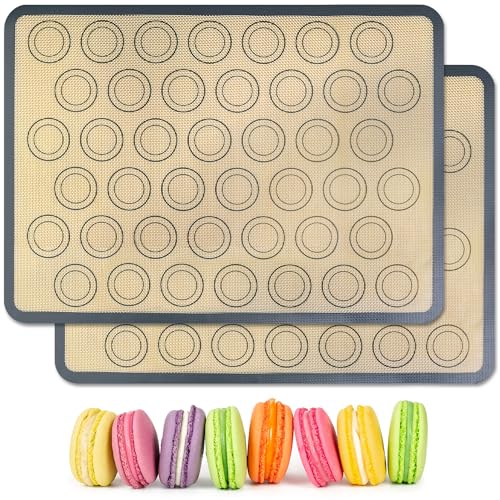 HOOMIL Macaron Silicone Baking Mats, 18 x 13 Inch, 2-Pack - size: 18" x 13"