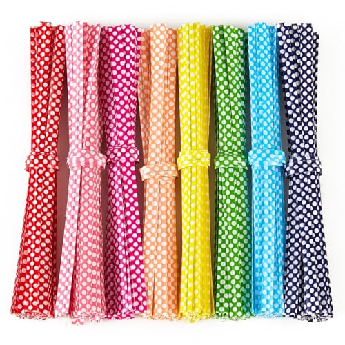 Polka-Dotted Bag Twist Ties 500 PCS 4" Durable Plastic Twist Ties with Dots for Kitchen & Bakery Packaging Mixed 8 Colors Bread Bags Ties for Candy Cookies Gift Bags - size: 500Pcs