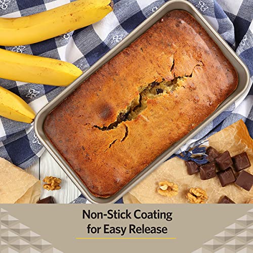 Glad Loaf Baking Pan Nonstick - Heavy Duty Metal Bakeware for Bread and Cakes, 9.5 x 5.5 x 3 inches | (Pack of 6) - size: Loaf (Pack of 6), style: Loaf
