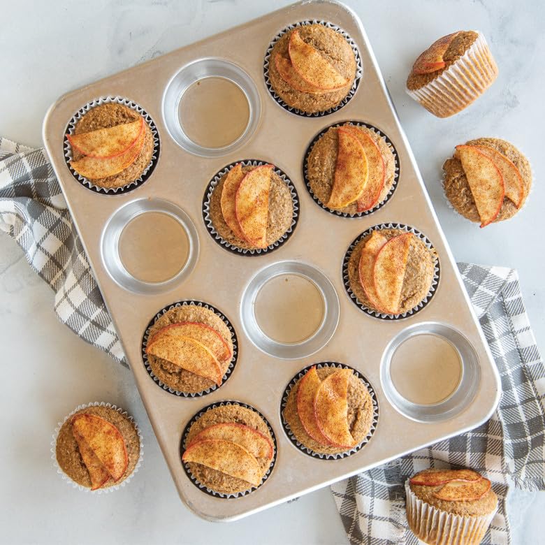 Nordic Ware Natural Aluminum Commercial Muffin Pan, 12 Cup - size: 12-Cavities, style: 12-Cavities Standard