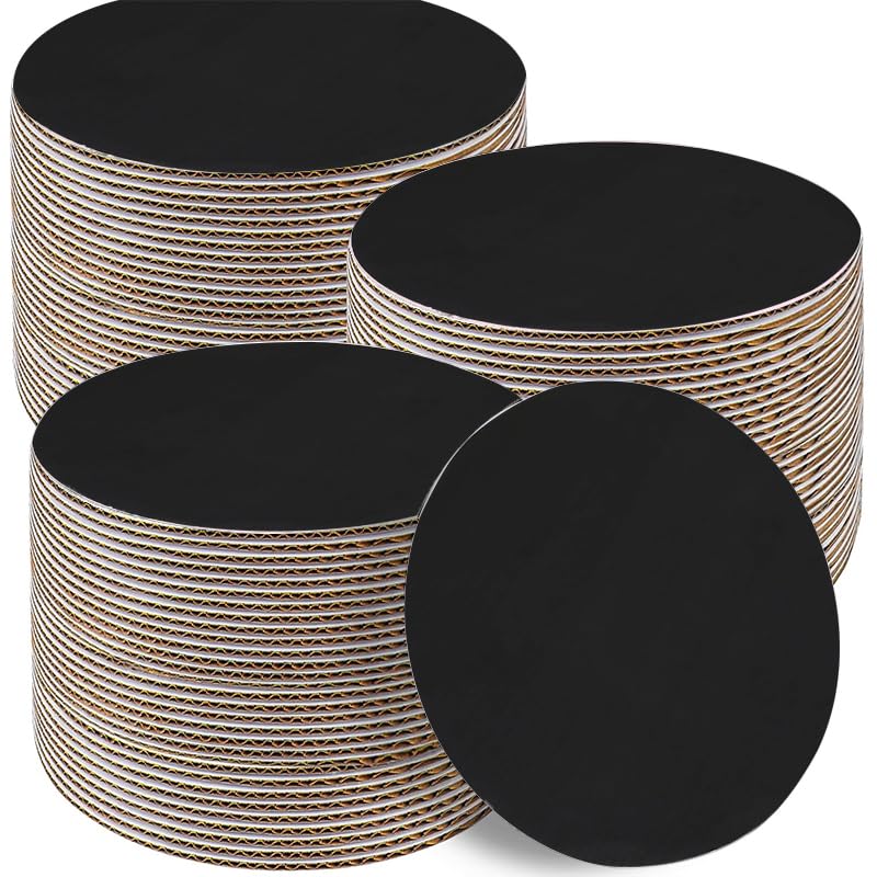 JIYIXhylera12 inch Cakeboard Round,Disposable Cake Circle Base Boards Pizza Plate,Food-Graded Cardboard Cake Rounds Cake Base,Waterproof and Oil-Proof for Cake DIY, Dessert and Crafts Display - color: 20pcs Black