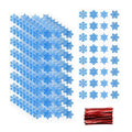 luakesa 100 Pieces Christmas Treat Candy Bags,Clear Cookie Snowflake Cellophane Bags with Twist Ties for Christmas Holiday Party Goody Supplies (Blue) - color: Blue